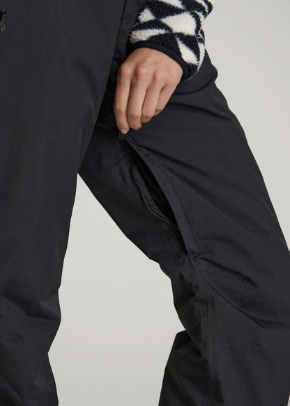 American Tall Women Snow Pants for Tall Women in Black