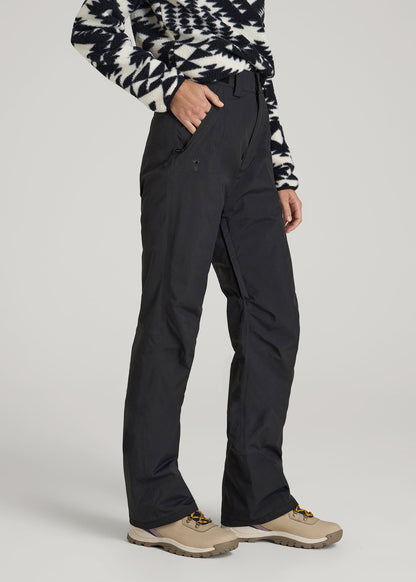 American Tall Women Snow Pants for Tall Women in Black
