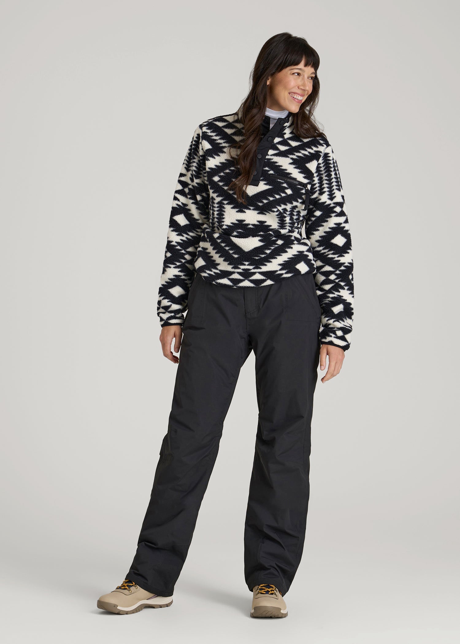 American Tall Women Snow Pants for Tall Women in Black