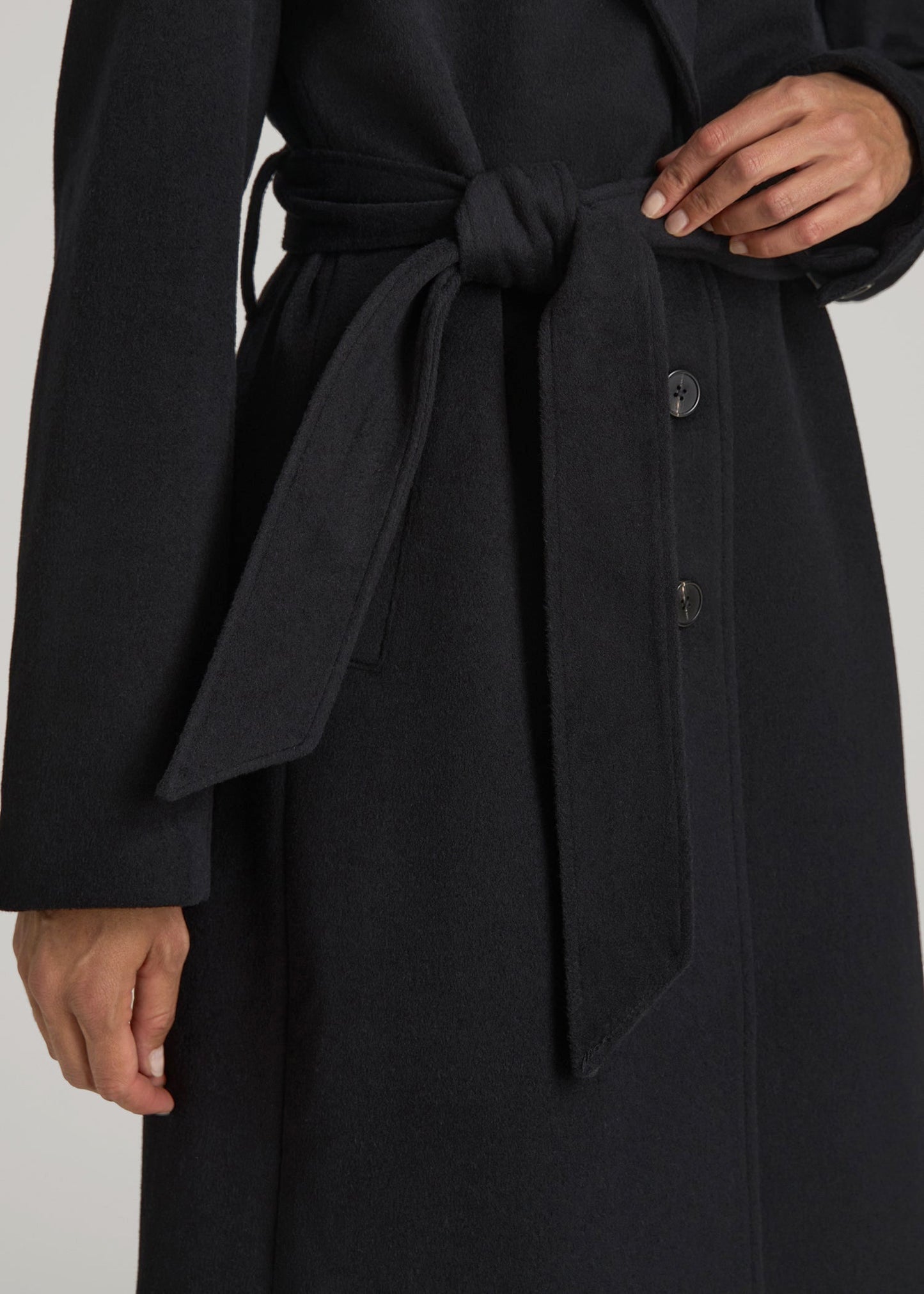 American Tall Women Wool Coat for Tall Women in Black