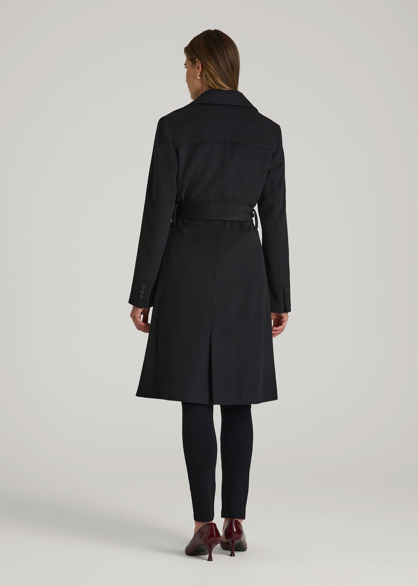 American Tall Women Wool Coat for Tall Women in Black