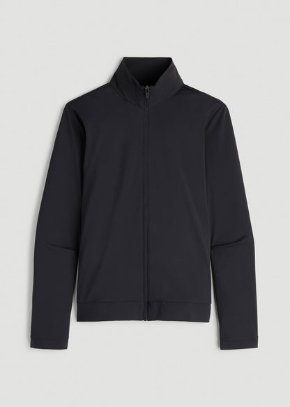 American Tall Women Front Zip Commuter Jacket for Tall Women in Black