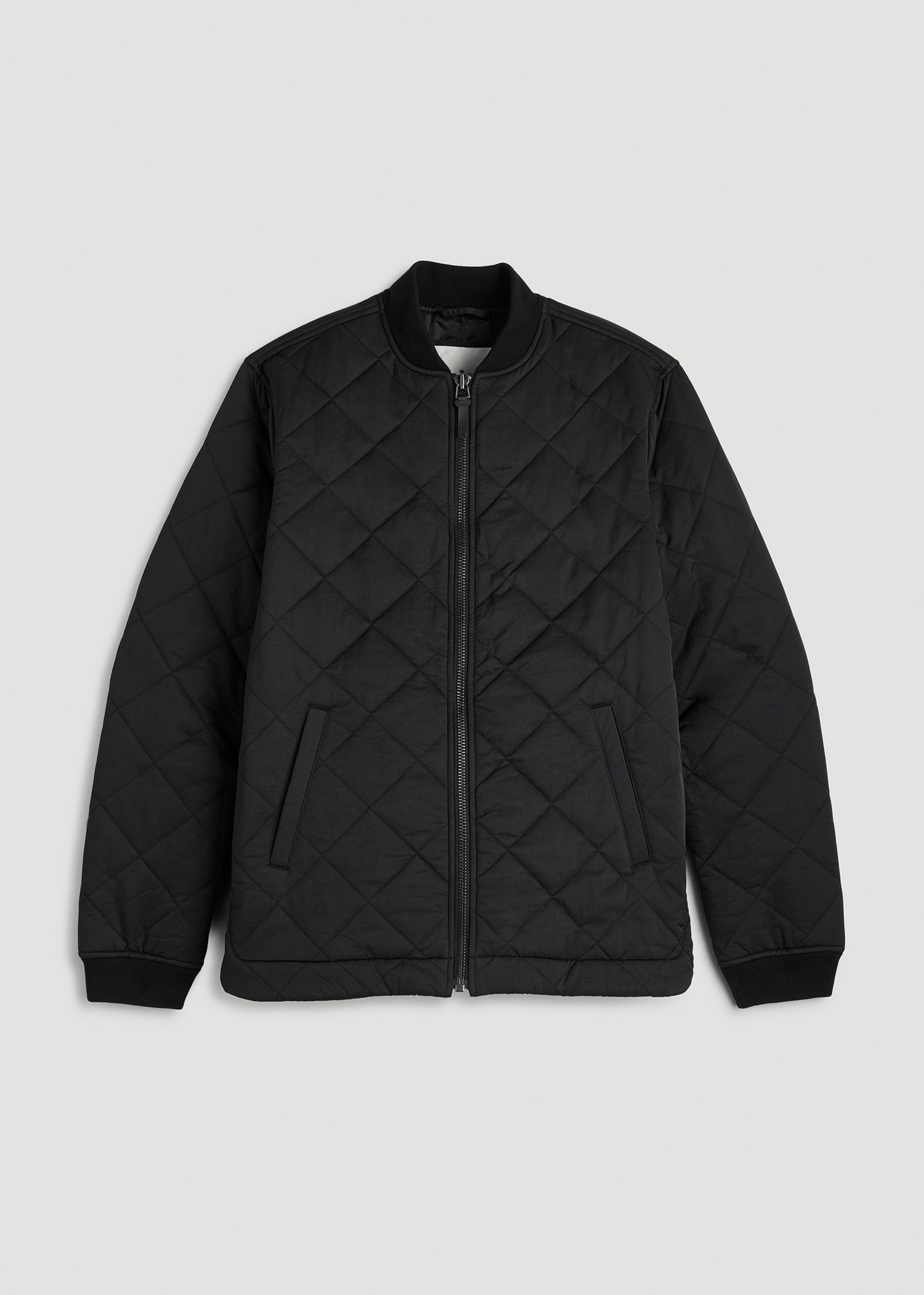American Tall Women Quilted Jacket for Tall Women in Black