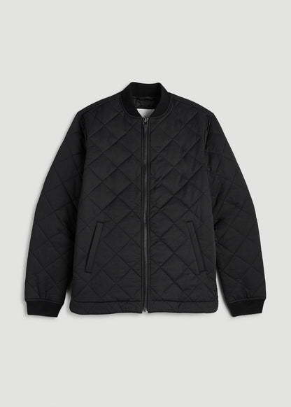 American Tall Women Quilted Jacket for Tall Women in Black
