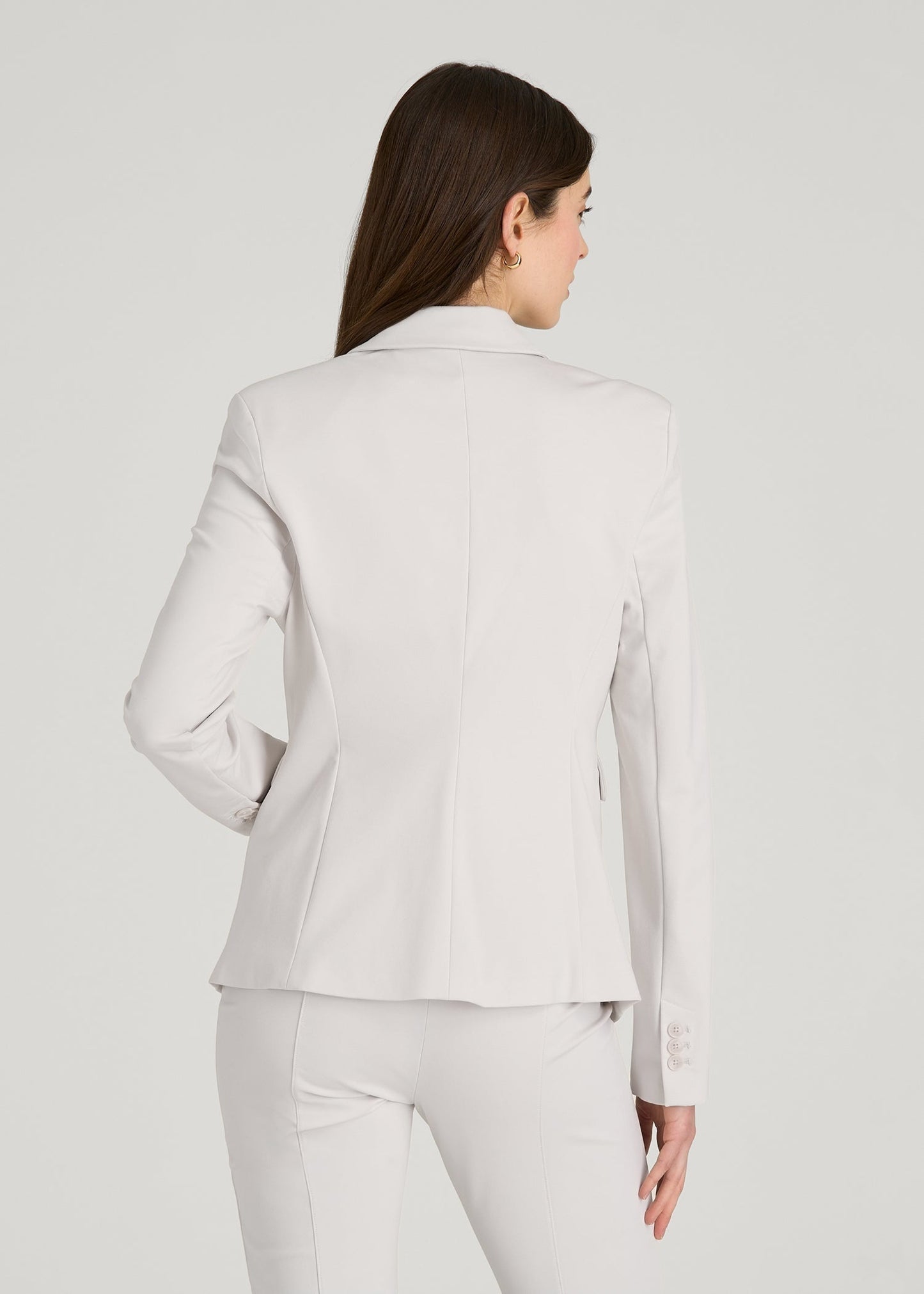 American Tall Women Freedom Flex Two-Button Slim-Fit Blazer for Tall Women in White Sand