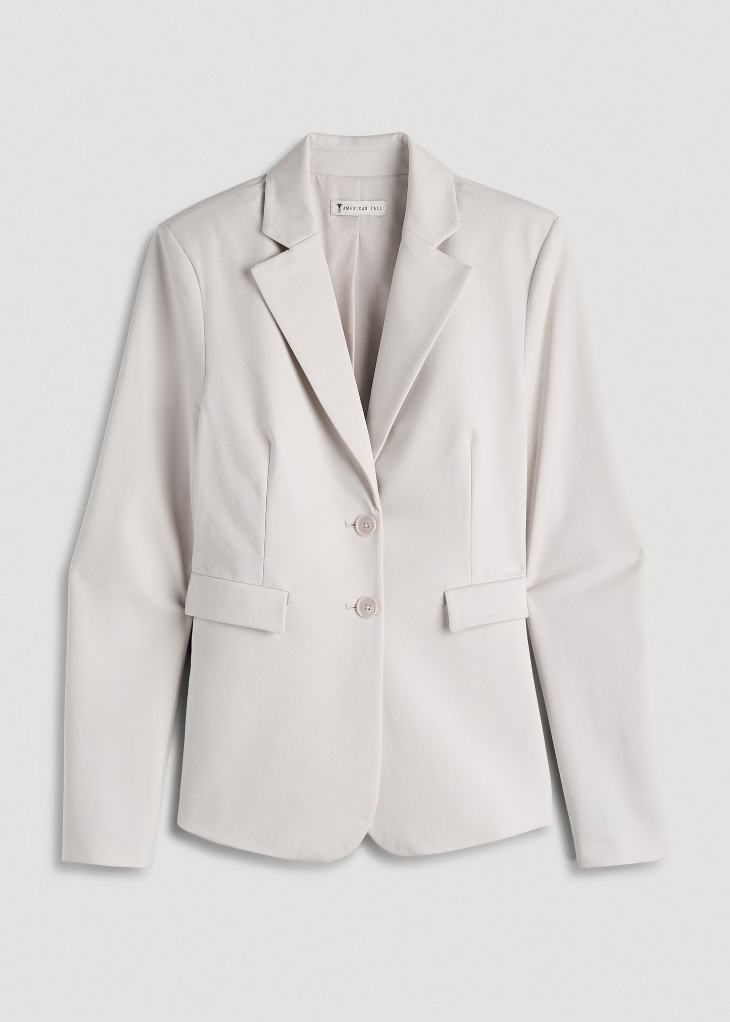 American Tall Women Freedom Flex Two-Button Slim-Fit Blazer for Tall Women in White Sand