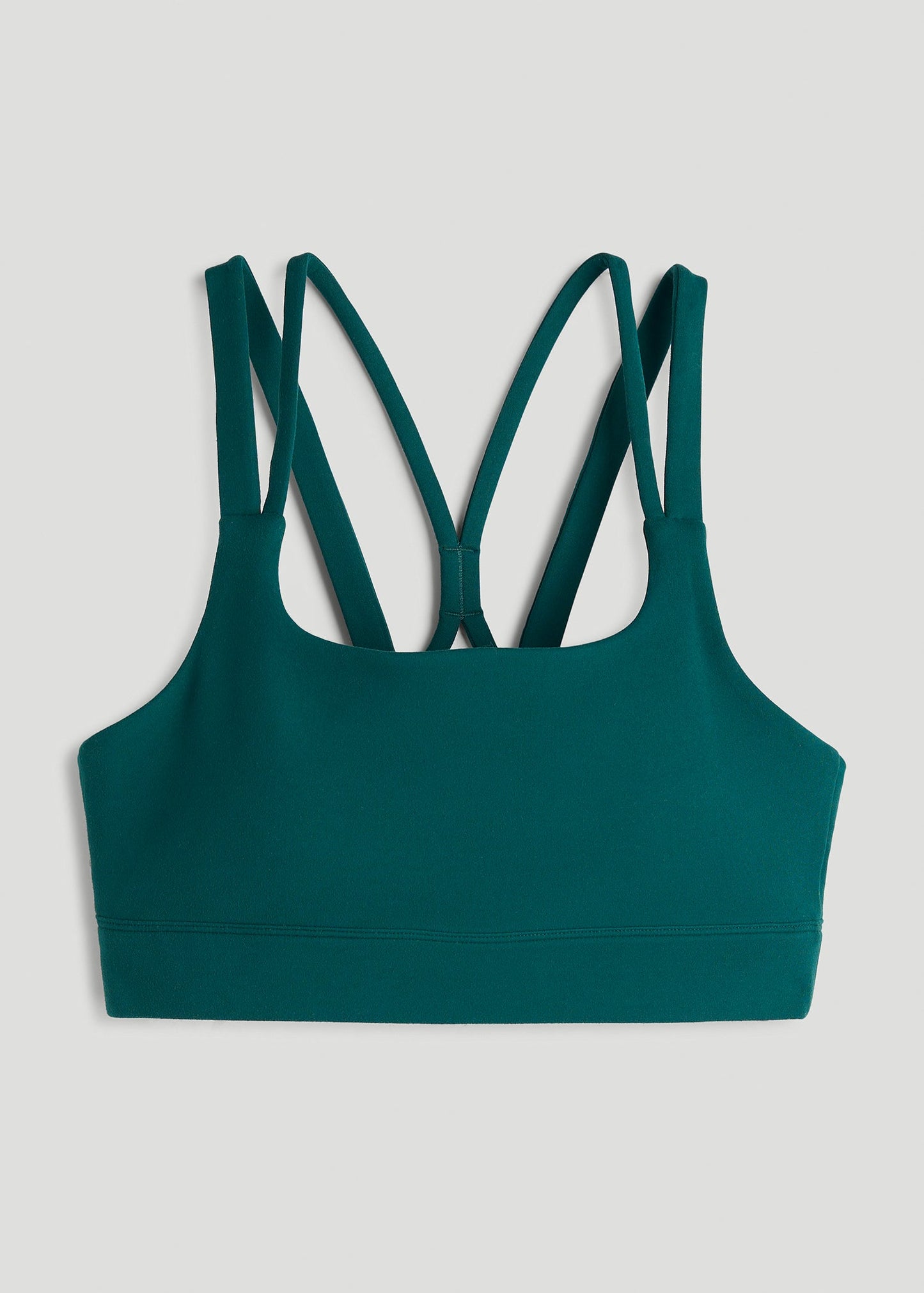 American Tall Women Balance Multi-Strap Sports Bra for Tall Women in Deep Teal
