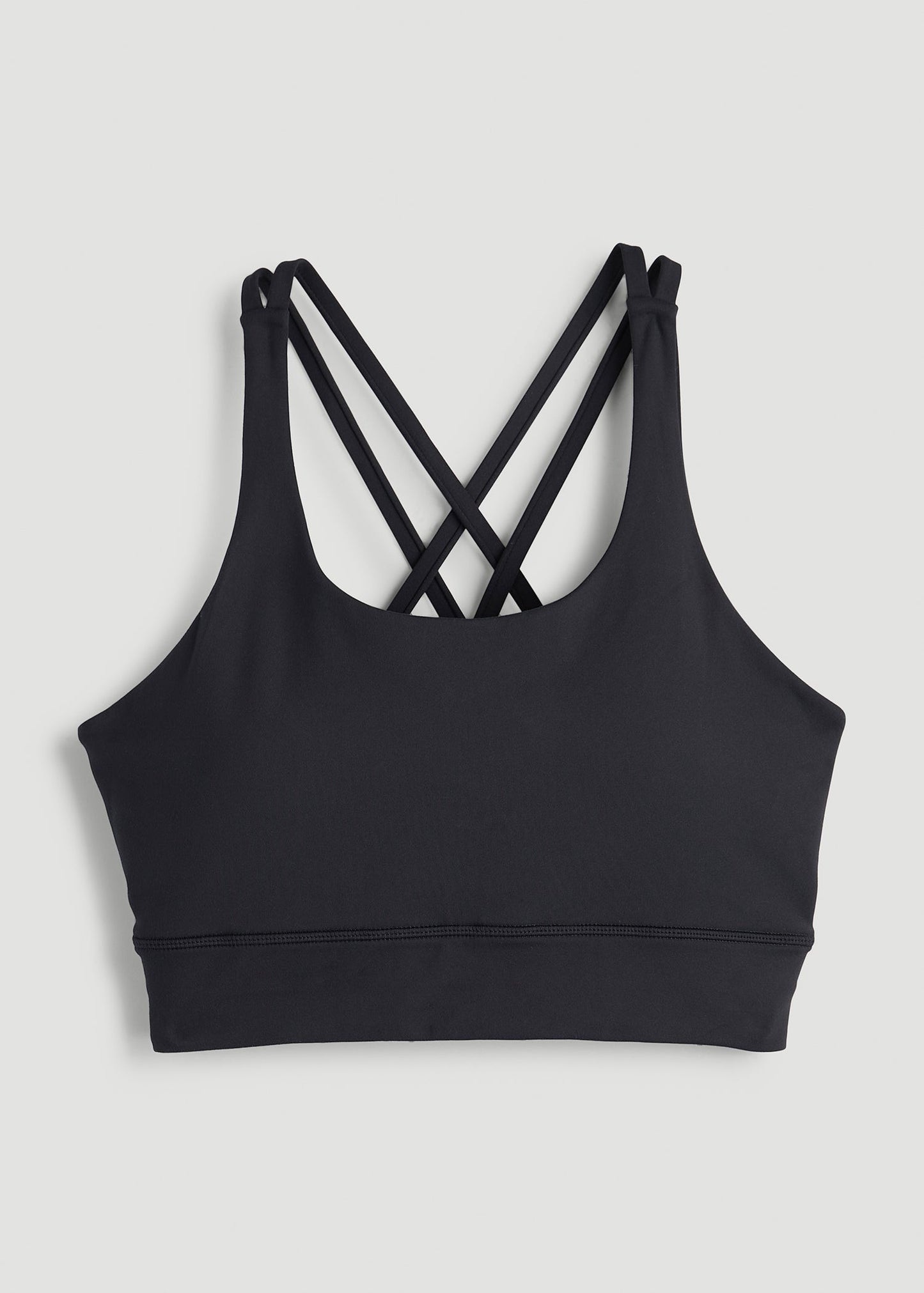American Tall Women Balance Crisscross Sports Bra for Tall Women in Black
