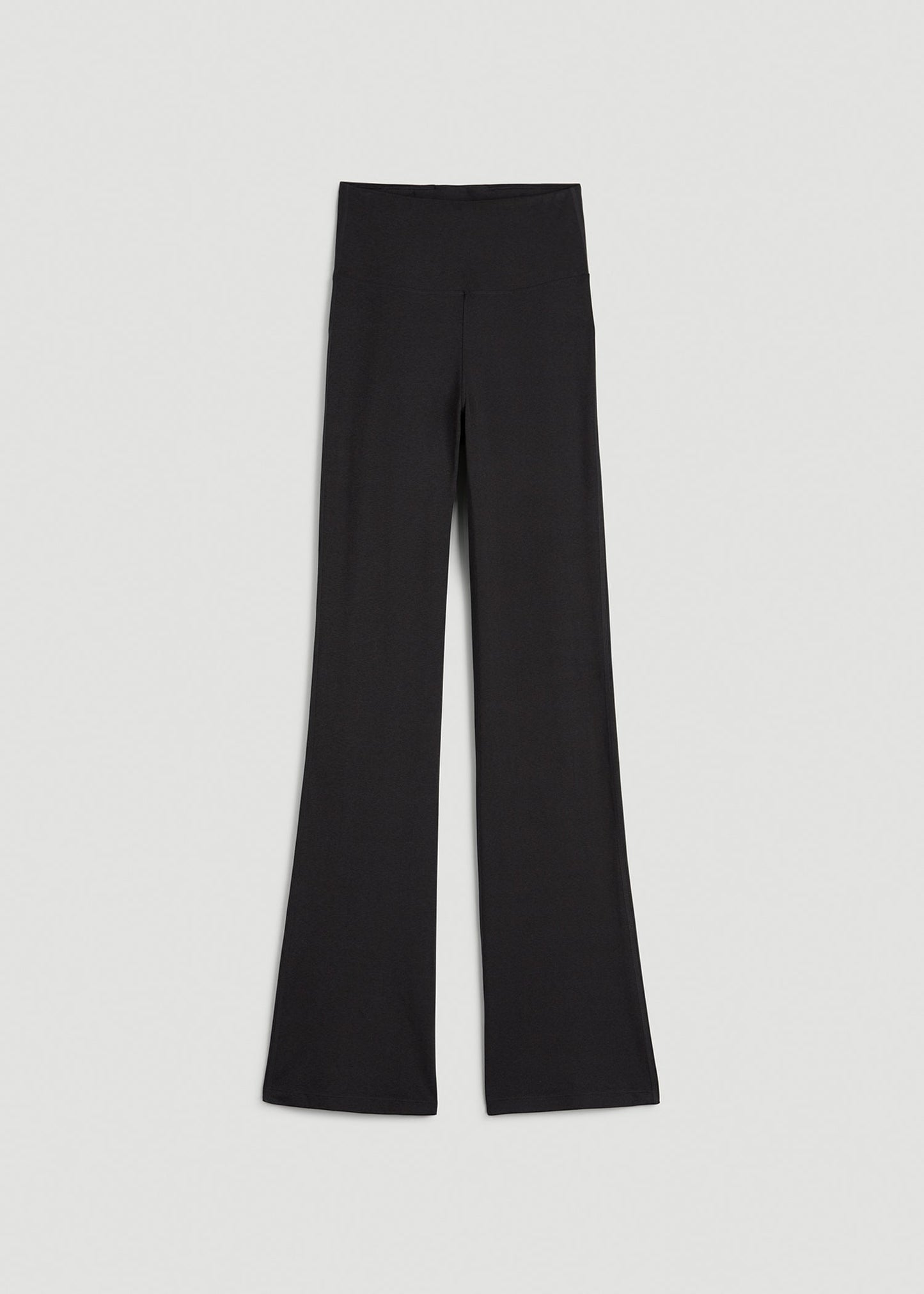 American Tall Women Ultra Soft High Rise Flare Yoga Pants for Tall Women in Black Mix