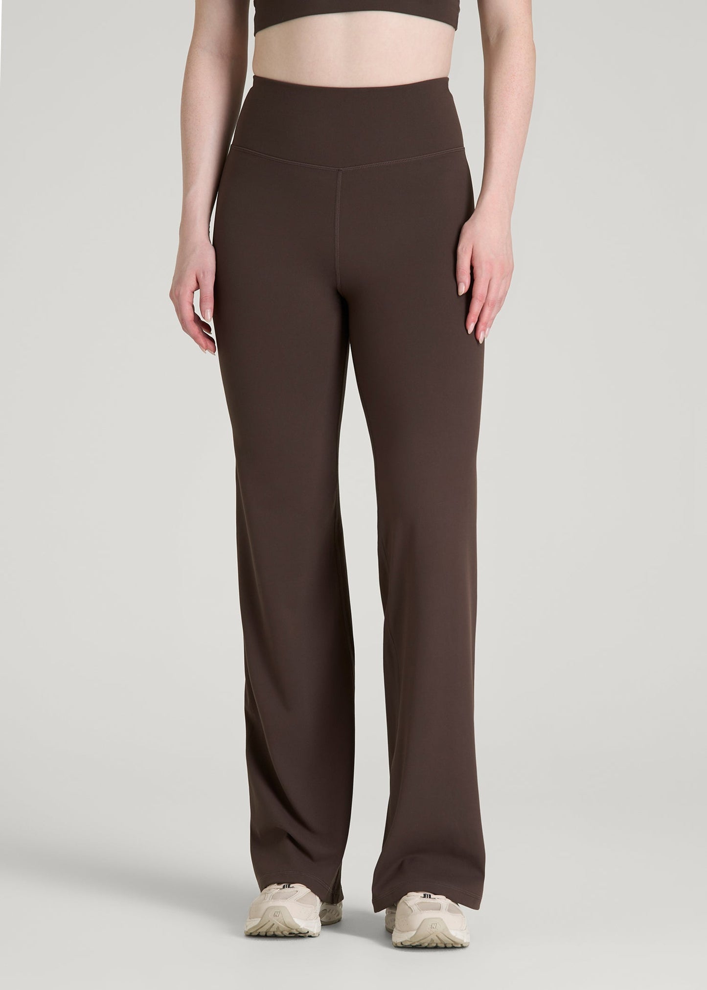 American Tall Women Balance Wide Leg Yoga Pants for Tall Women in Espresso
