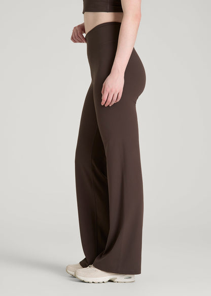 American Tall Women Balance Wide Leg Yoga Pants for Tall Women in Espresso