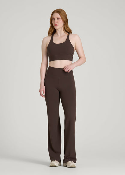 American Tall Women Balance Wide Leg Yoga Pants for Tall Women in Espresso