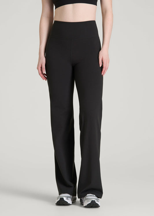 American Tall Women Balance Wide Leg Yoga Pants for Tall Women in Black