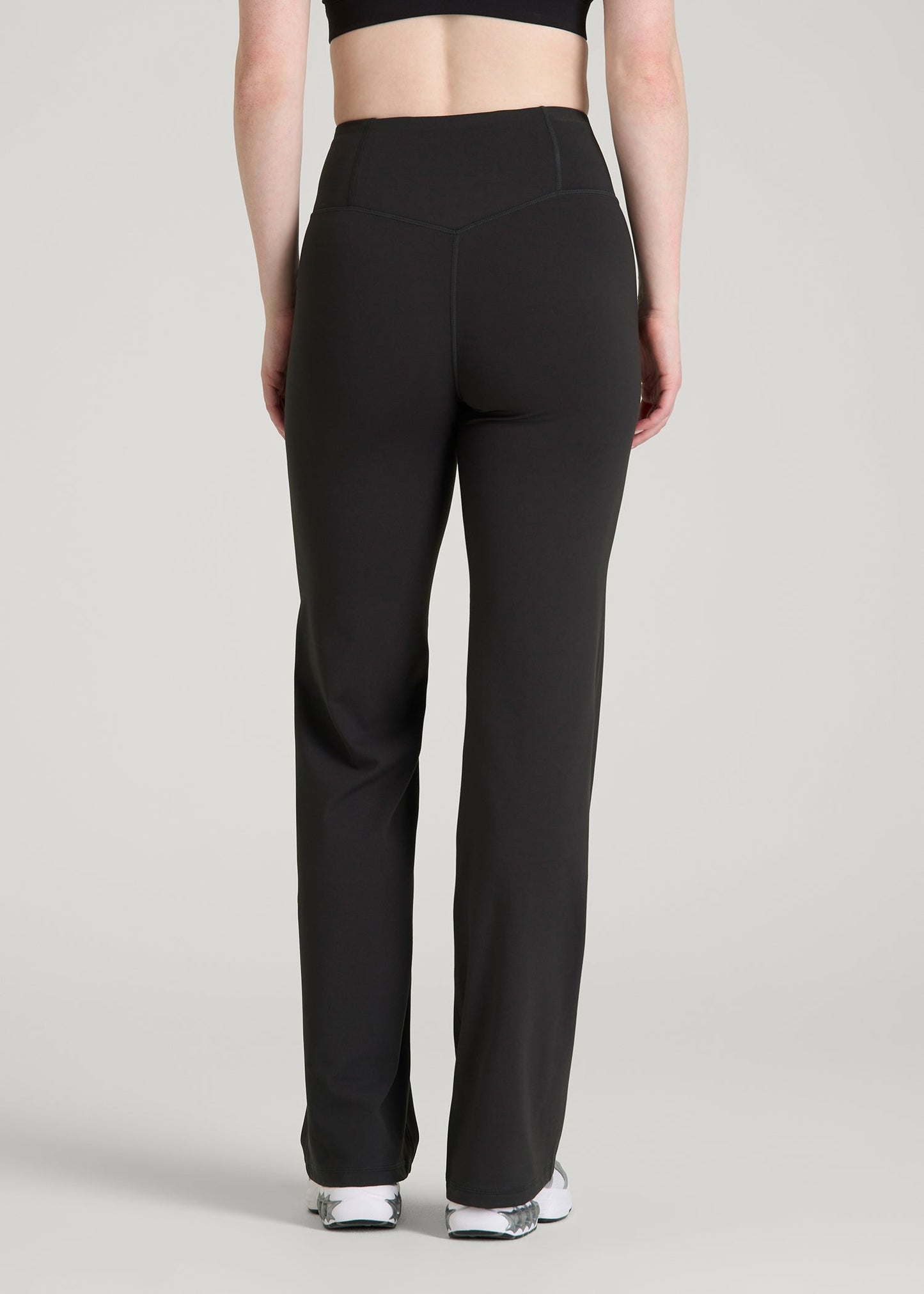 American Tall Women Balance Wide Leg Yoga Pants for Tall Women in Black