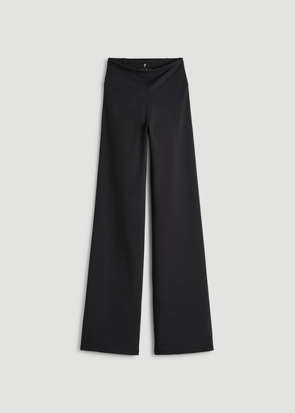 American Tall Women Balance Wide Leg Yoga Pants for Tall Women in Black