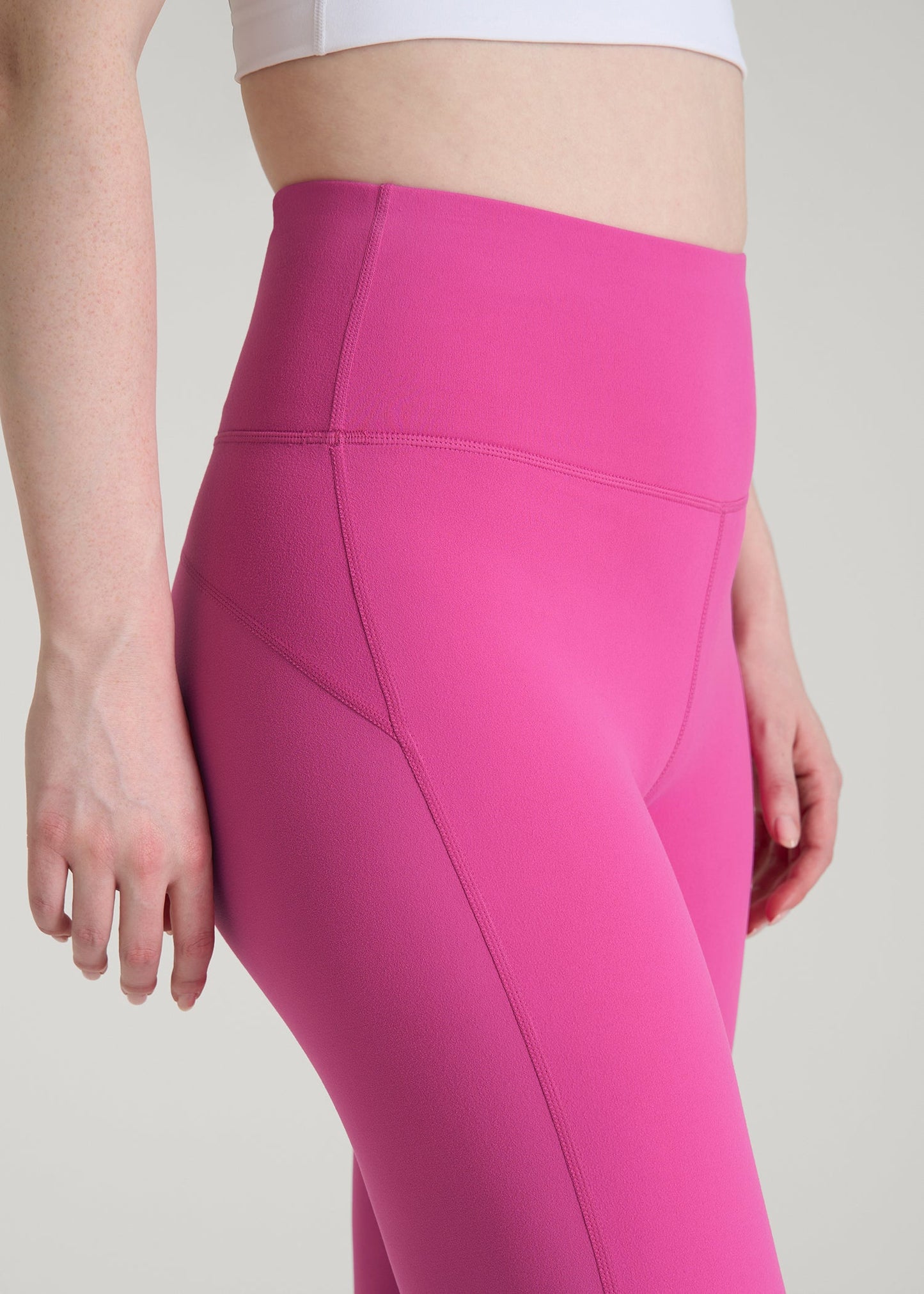 American Tall Women Balance Flare Yoga Pants for Tall Women in Magenta