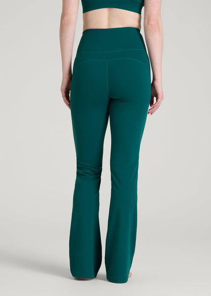 American Tall Women Balance Flare Yoga Pants for Tall Women in Deep Teal