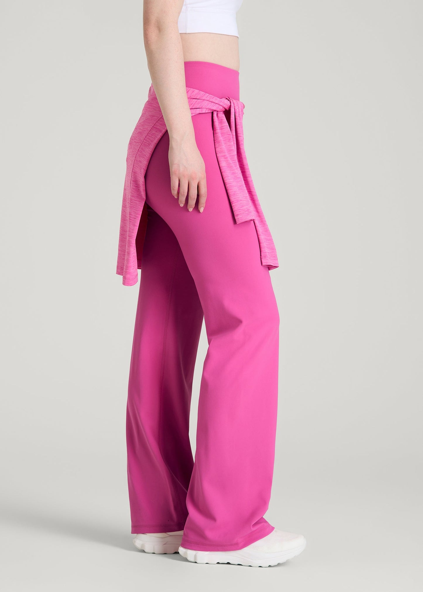 American Tall Women Balance Wide Leg Yoga Pants for Tall Women in Magenta