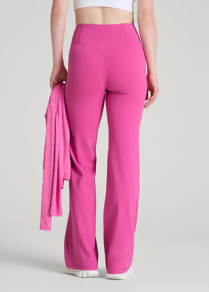 American Tall Women Balance Wide Leg Yoga Pants for Tall Women in Magenta