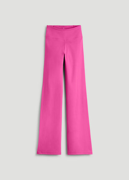 American Tall Women Balance Wide Leg Yoga Pants for Tall Women in Magenta