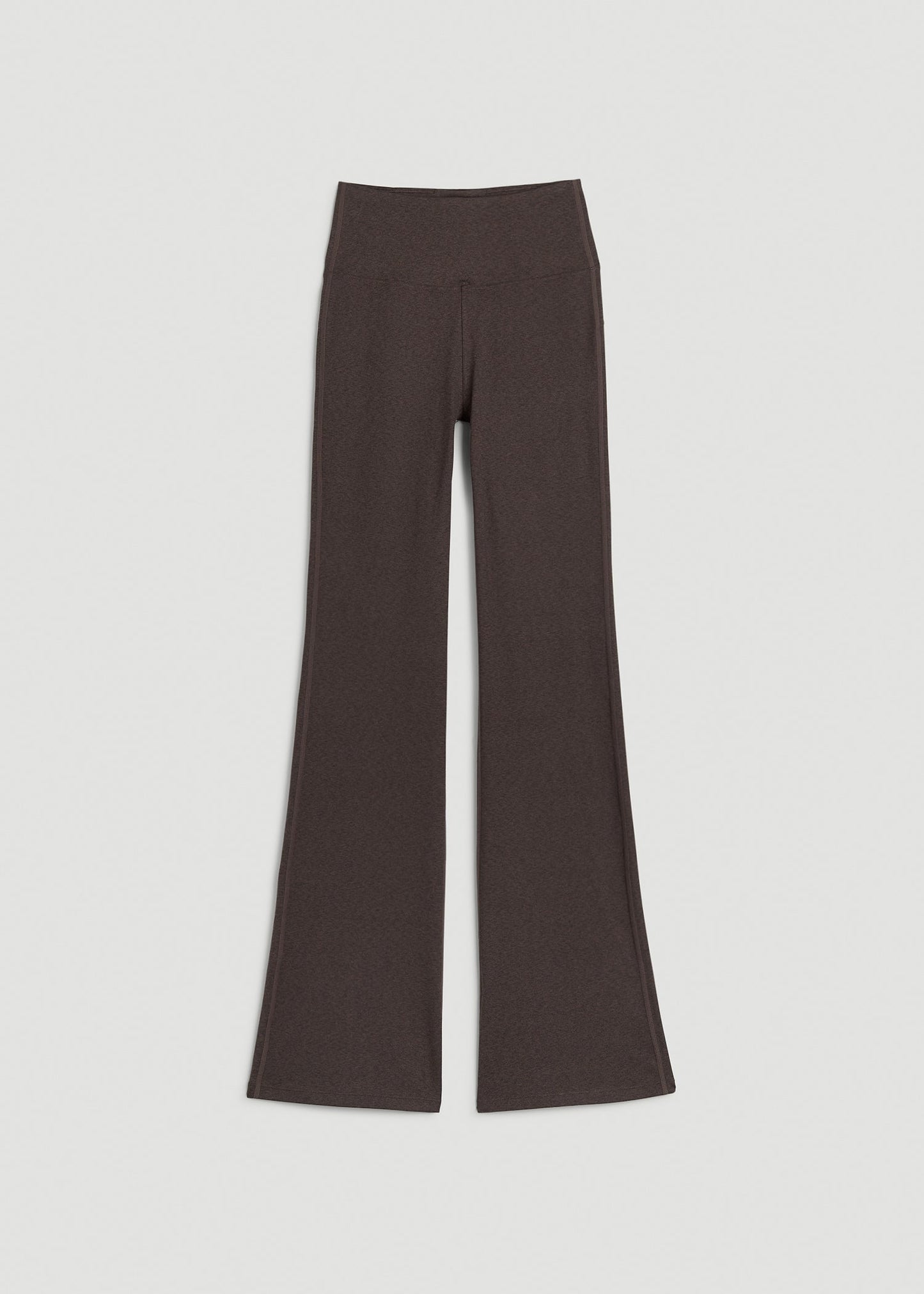 American Tall Women Ultra Soft High Rise Flare Yoga Pants for Tall Women in Espresso Mix