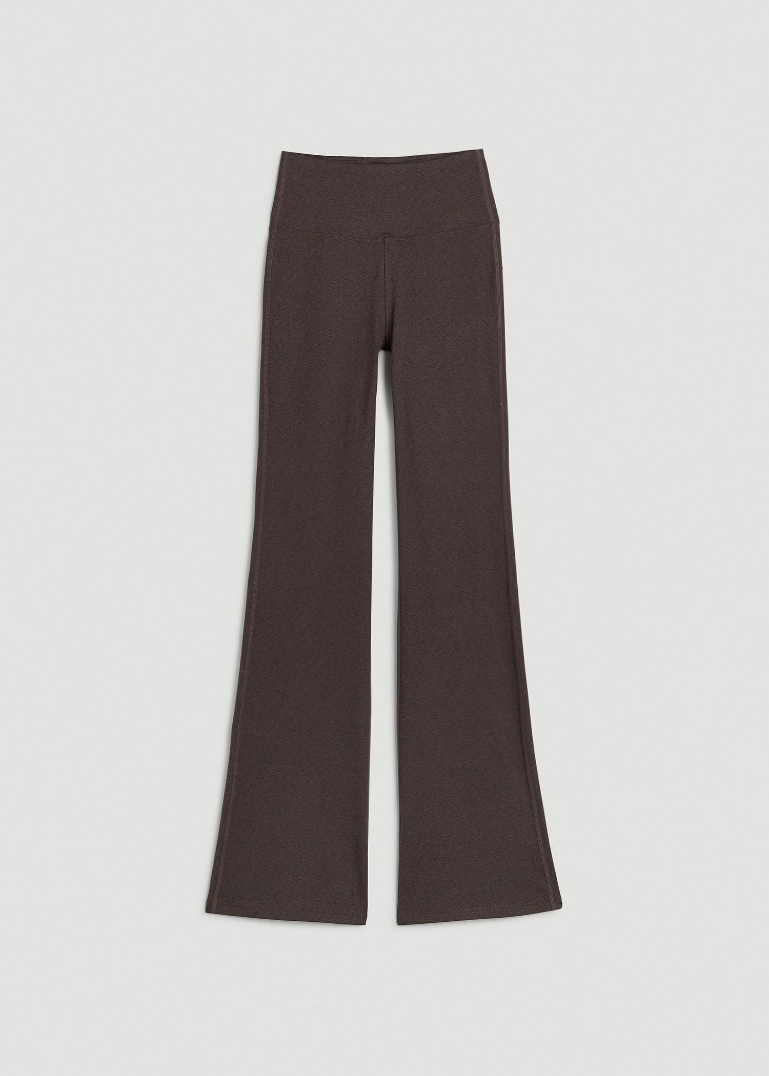 American Tall Women Ultra Soft High Rise Flare Yoga Pants for Tall Women in Espresso Mix