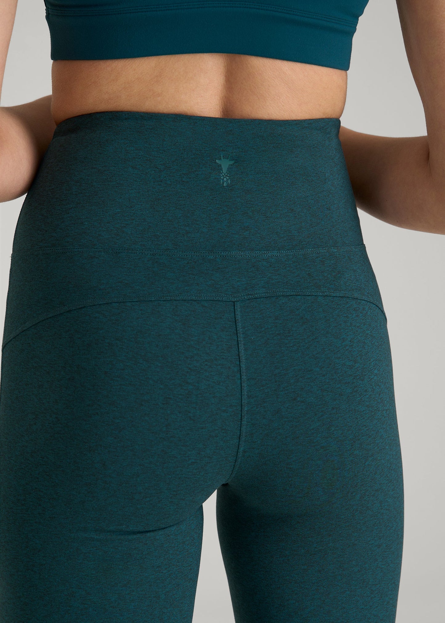 American Tall Women Ultra Soft High Rise Flare Yoga Pants for Tall Women in Deep Teal Mix
