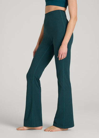 American Tall Women Ultra Soft High Rise Flare Yoga Pants for Tall Women in Deep Teal Mix