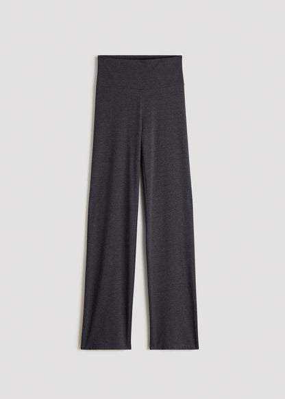 American Tall Women Women's Straight Leg Cotton Leggings for Tall Women in Black