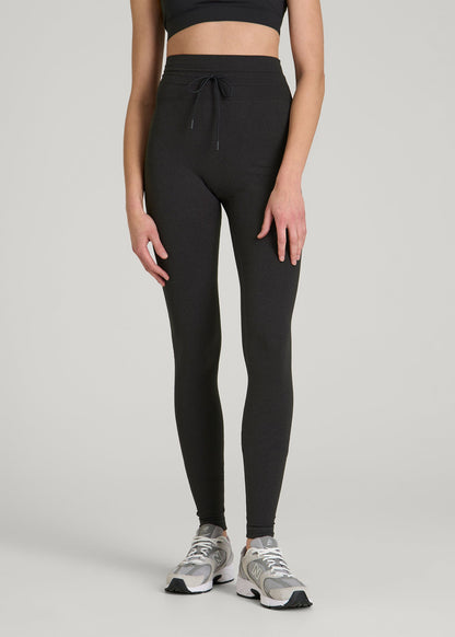 American Tall Women Ultra Soft Yoga Leggings for Tall Women in Black Mix