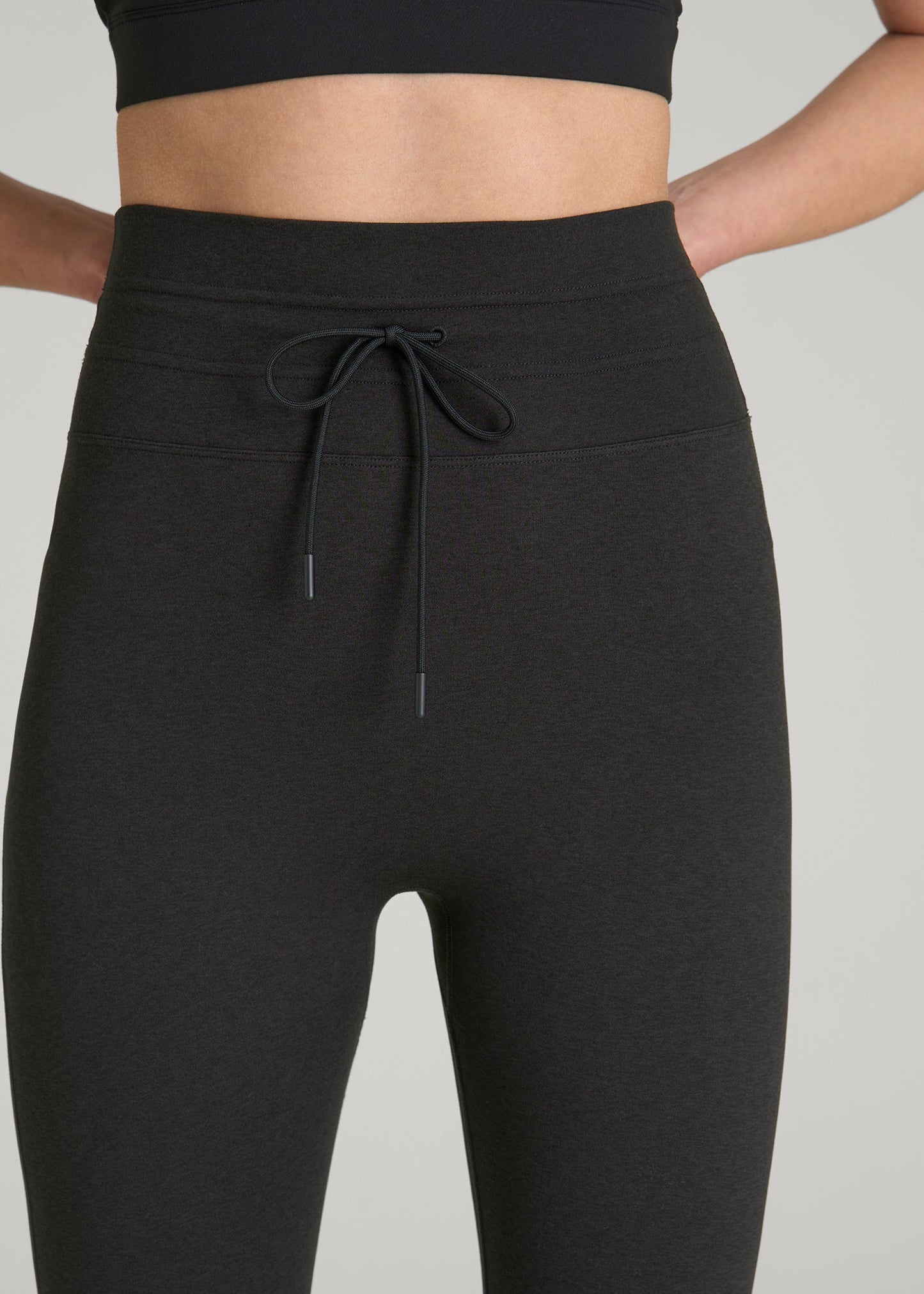 American Tall Women Ultra Soft Yoga Leggings for Tall Women in Black Mix