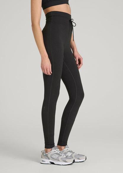 American Tall Women Ultra Soft Yoga Leggings for Tall Women in Black Mix