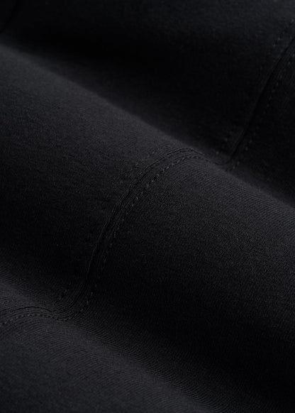 American Tall Women High Rise Split Flare Cotton Leggings for Tall Women in Black