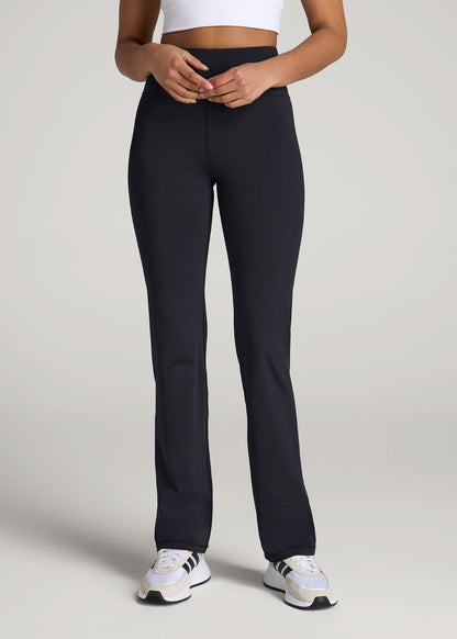 American Tall Women Balance Straight Leg Leggings for Tall Women in Black
