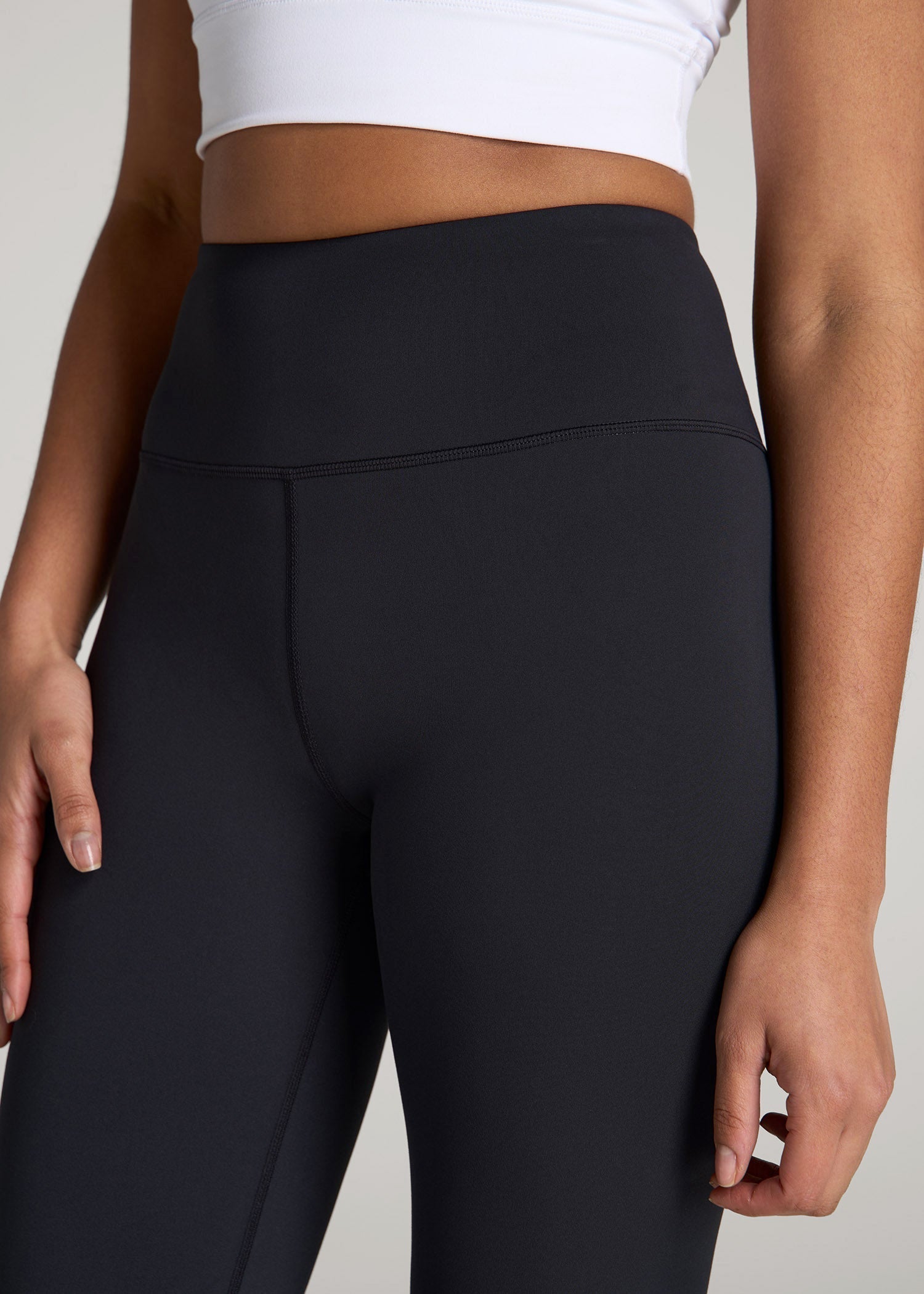 American Tall Women Balance Straight Leg Leggings for Tall Women in Black