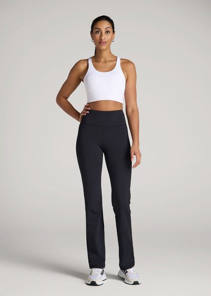 American Tall Women Balance Straight Leg Leggings for Tall Women in Black