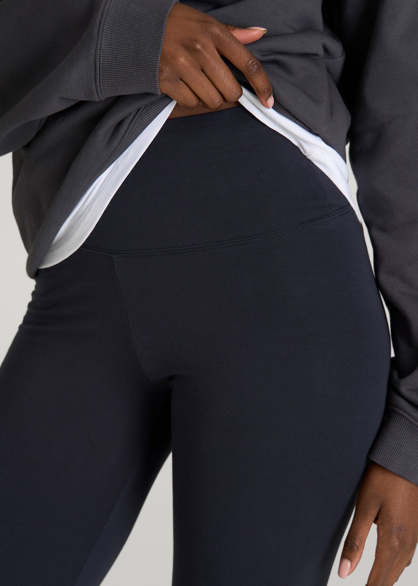 American Tall Women Cotton Leggings for Tall Women in Deep Navy