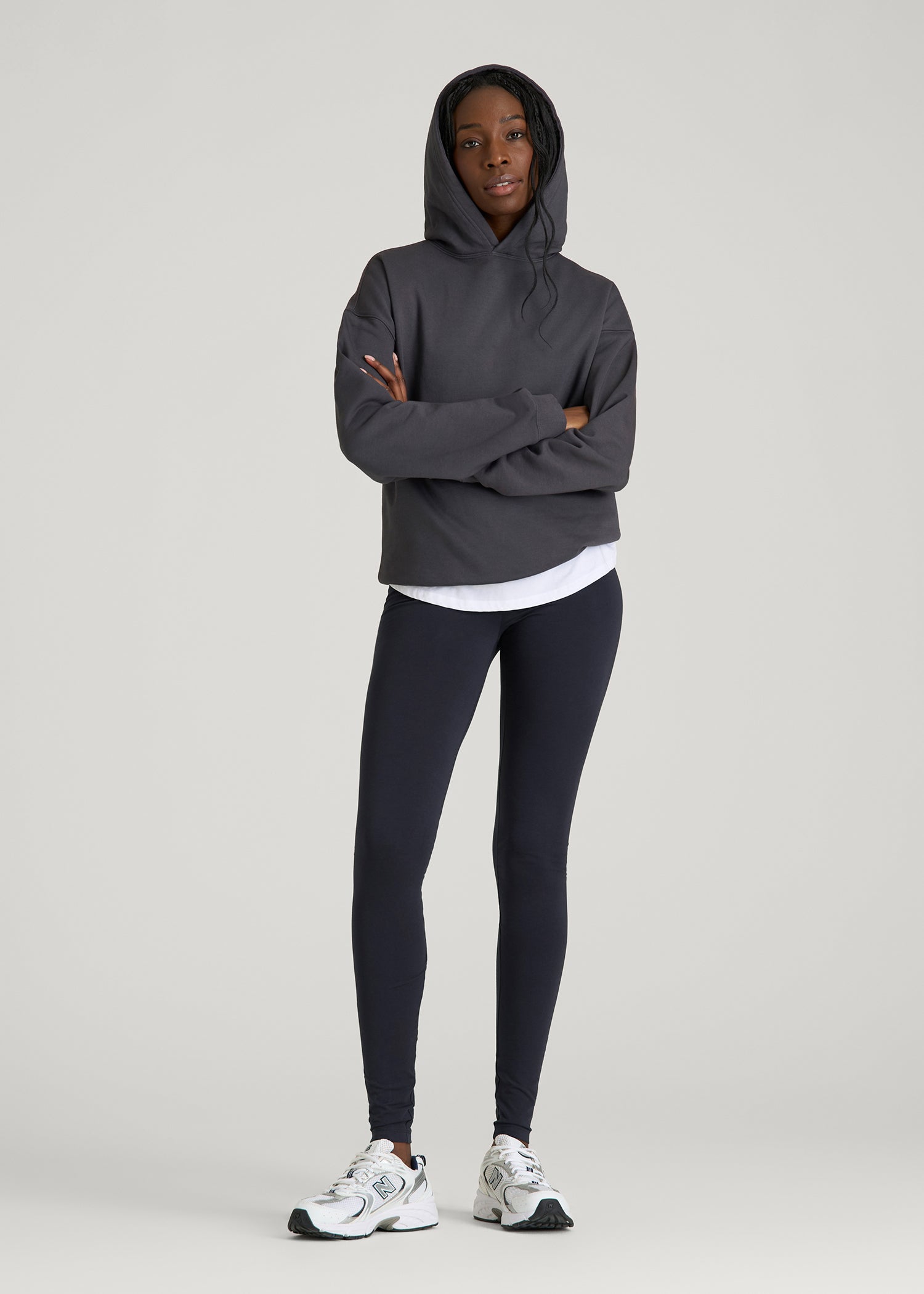 American Tall Women Cotton Leggings for Tall Women in Deep Navy