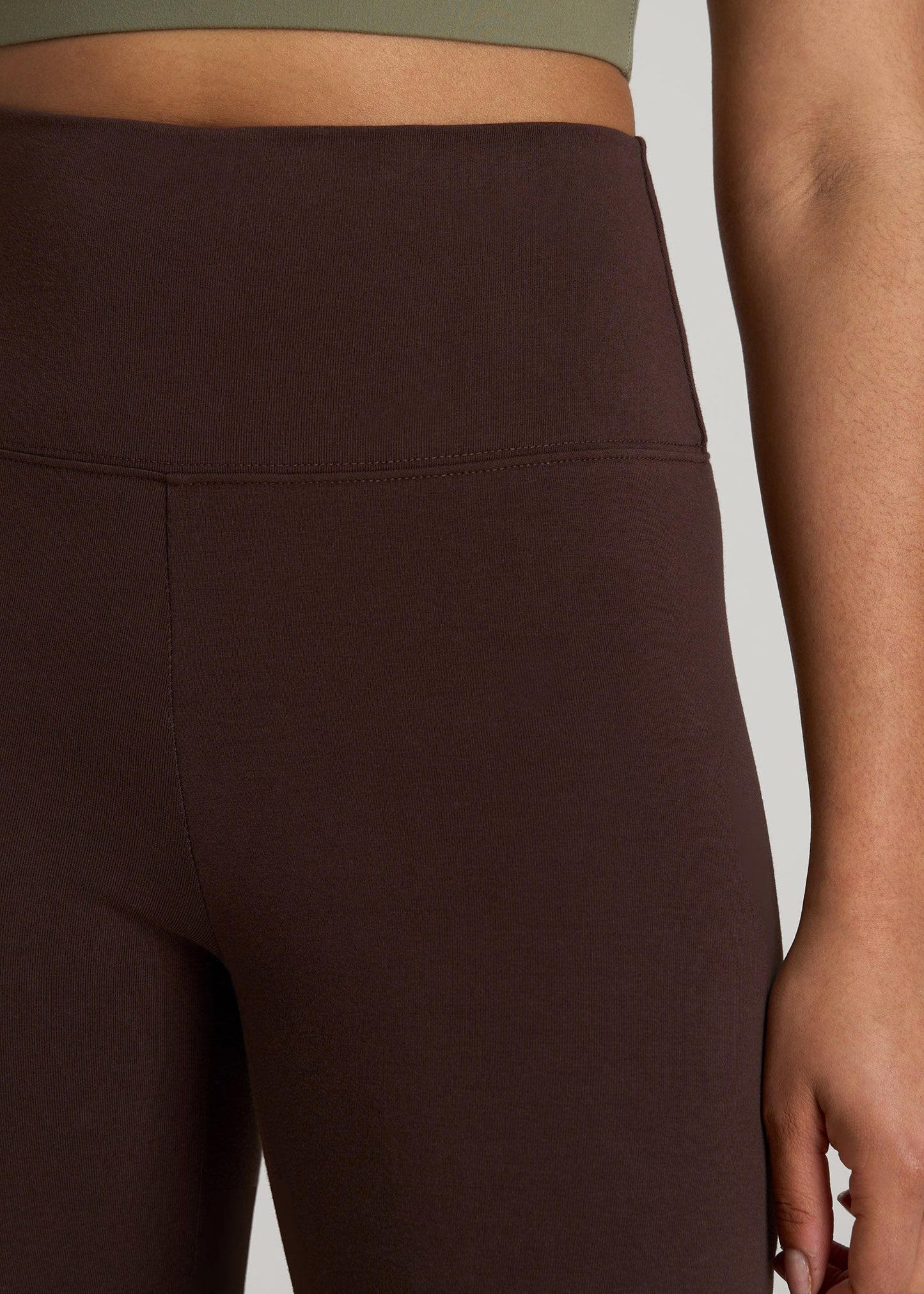 American Tall Women Cotton Leggings for Tall Women in Espresso