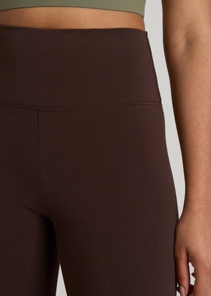 American Tall Women Cotton Leggings for Tall Women in Espresso