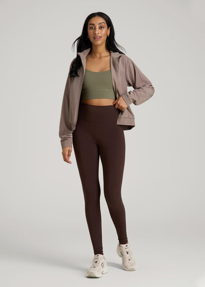 American Tall Women Cotton Leggings for Tall Women in Espresso
