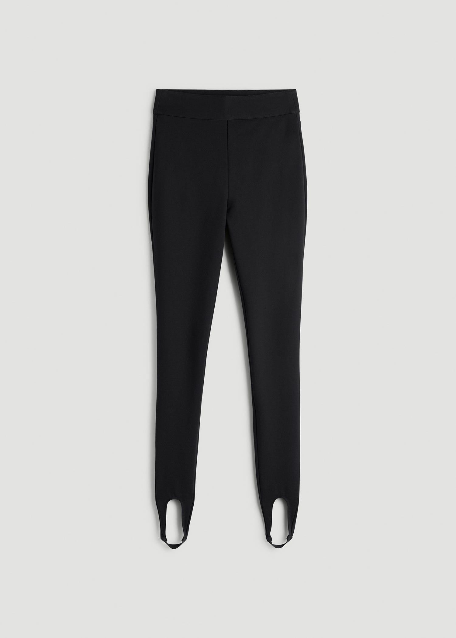 American Tall Women Soft Flex Ponte Stirrup Pants  for Tall Women in Black