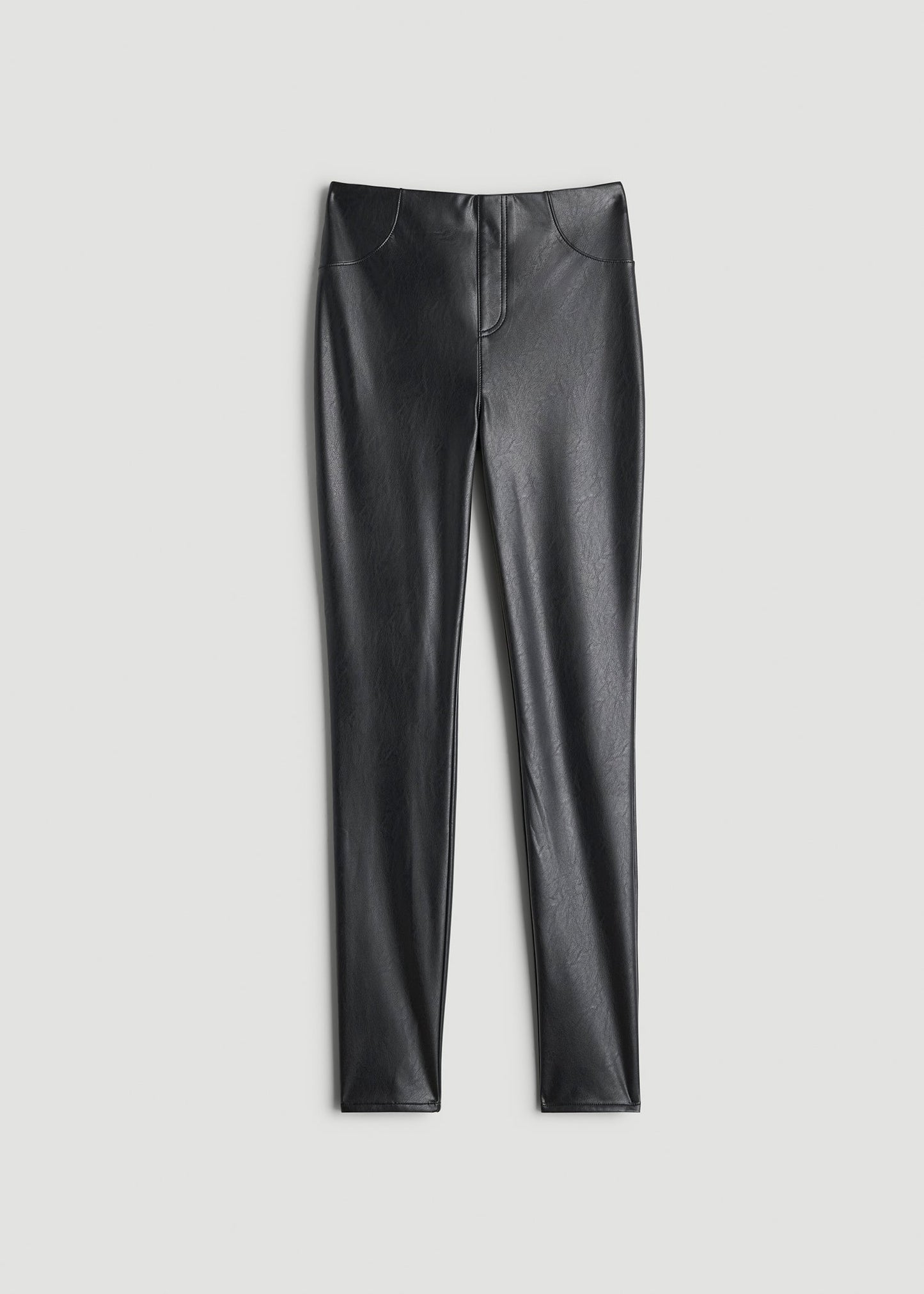 American Tall Women True Touch Leather Leggings for Tall Women in Black