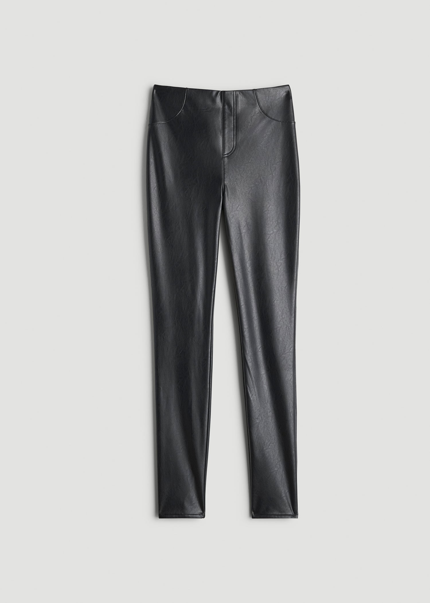 American Tall Women True Touch Leather Leggings for Tall Women in Black
