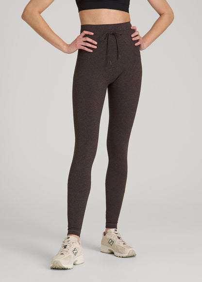 American Tall Women Ultra Soft Yoga Leggings for Tall Women in Espresso Mix