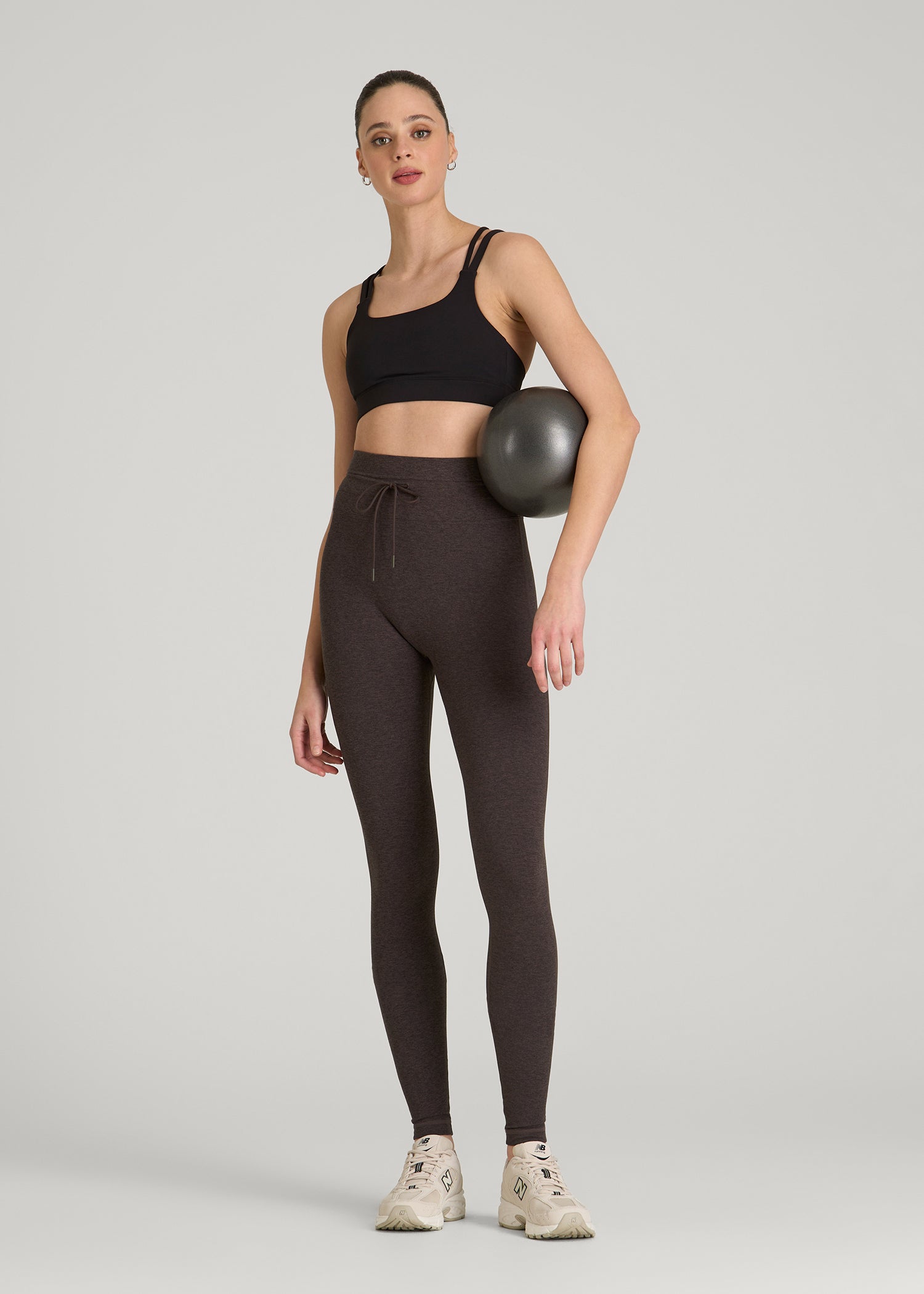 American Tall Women Ultra Soft Yoga Leggings for Tall Women in Espresso Mix