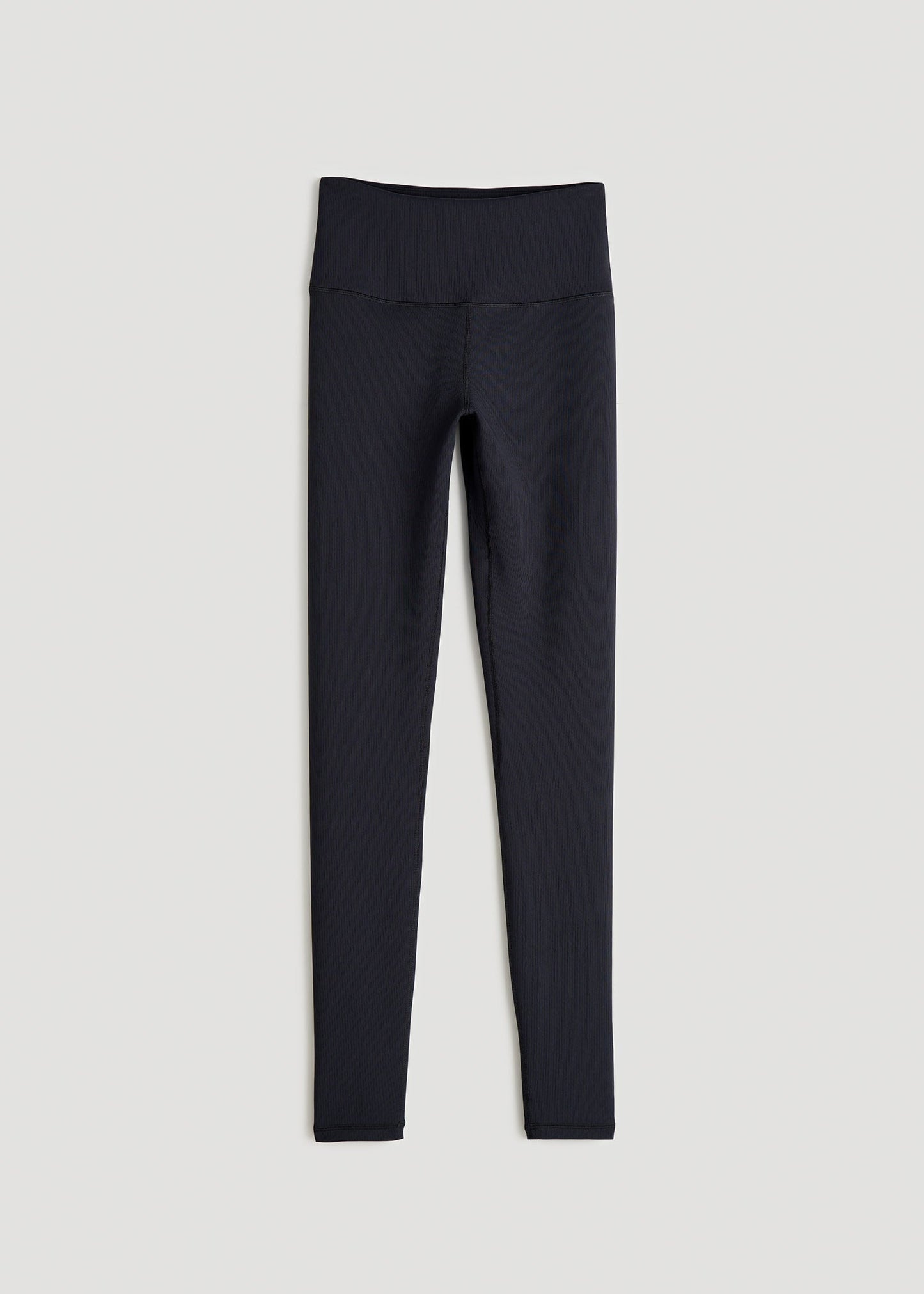 American Tall Women|Men Balance High-Rise Leggings for Tall Women in Ribbed Black