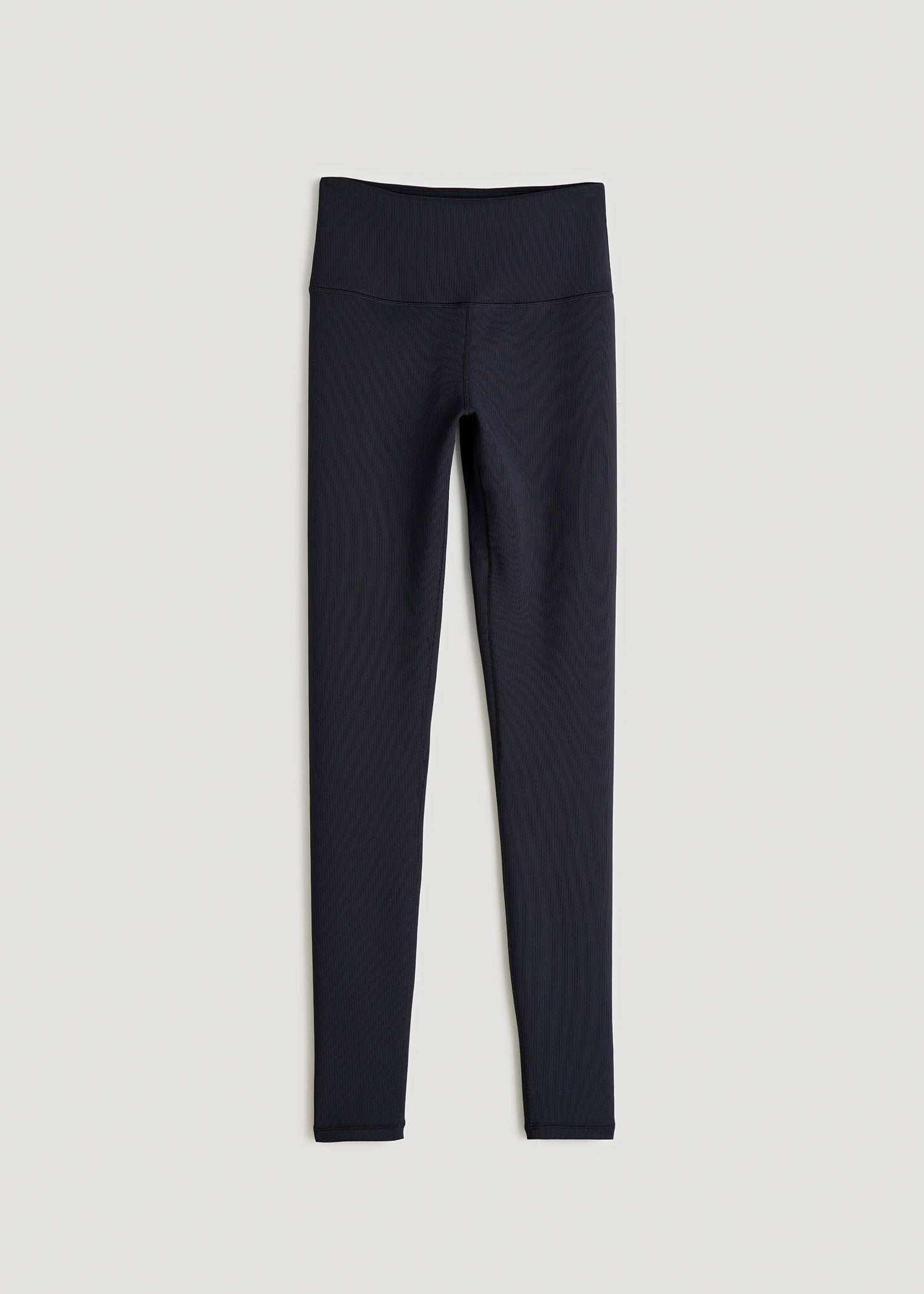 American Tall Women|Men Balance High-Rise Leggings for Tall Women in Ribbed Black