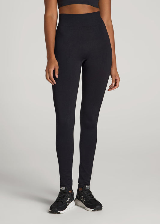 American Tall Women Seamless Leggings for Tall Women in Black