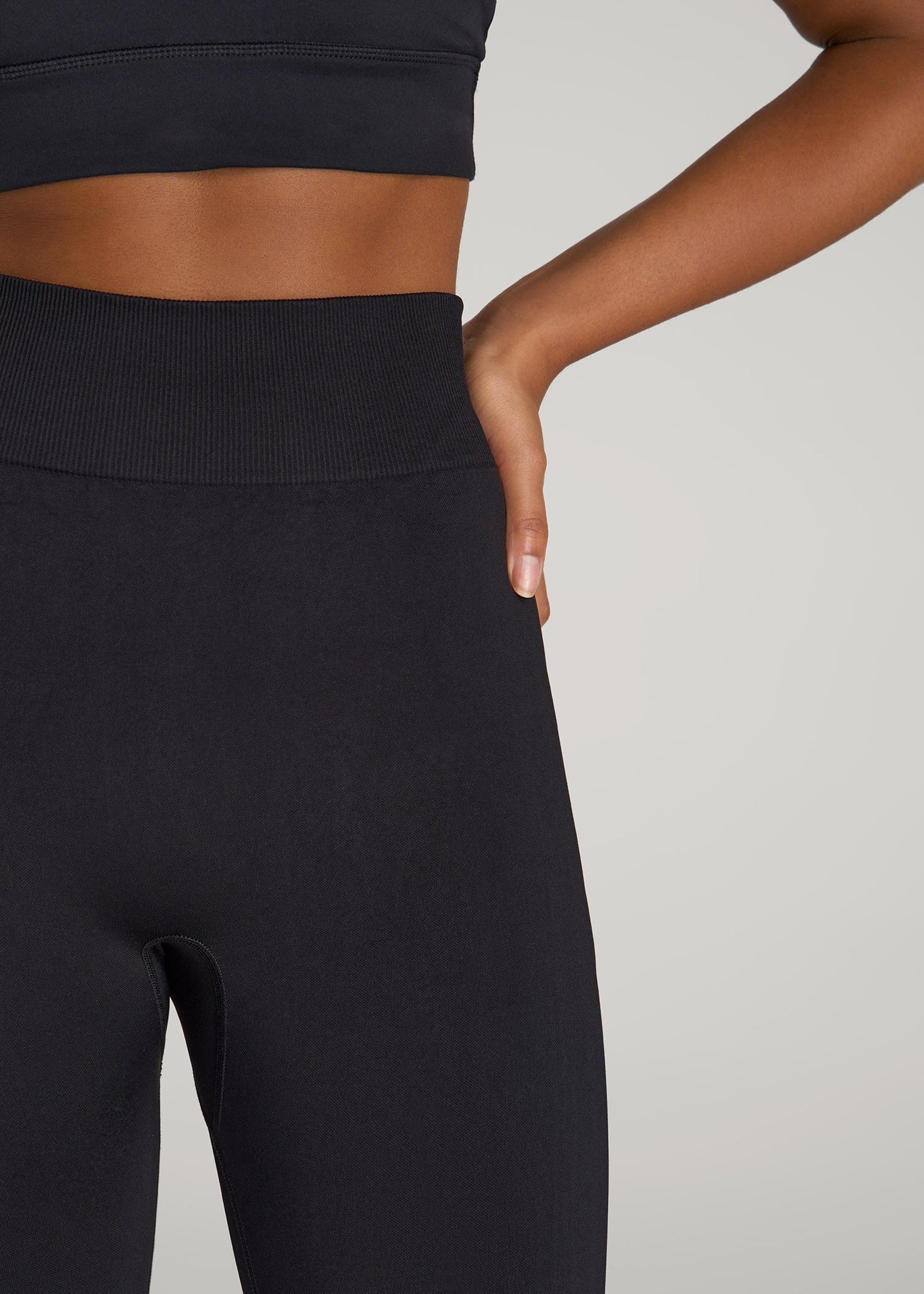 American Tall Women Seamless Leggings for Tall Women in Black
